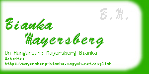 bianka mayersberg business card